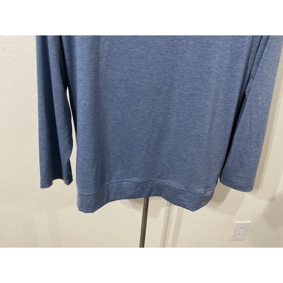 Automet Mens Size 2XL Top Long Sleeve Blue Stretch Polyblend - Picture 9 of 9